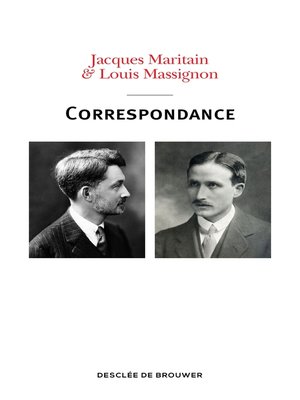cover image of Correspondance Maritain-Massignon (1913-1962)